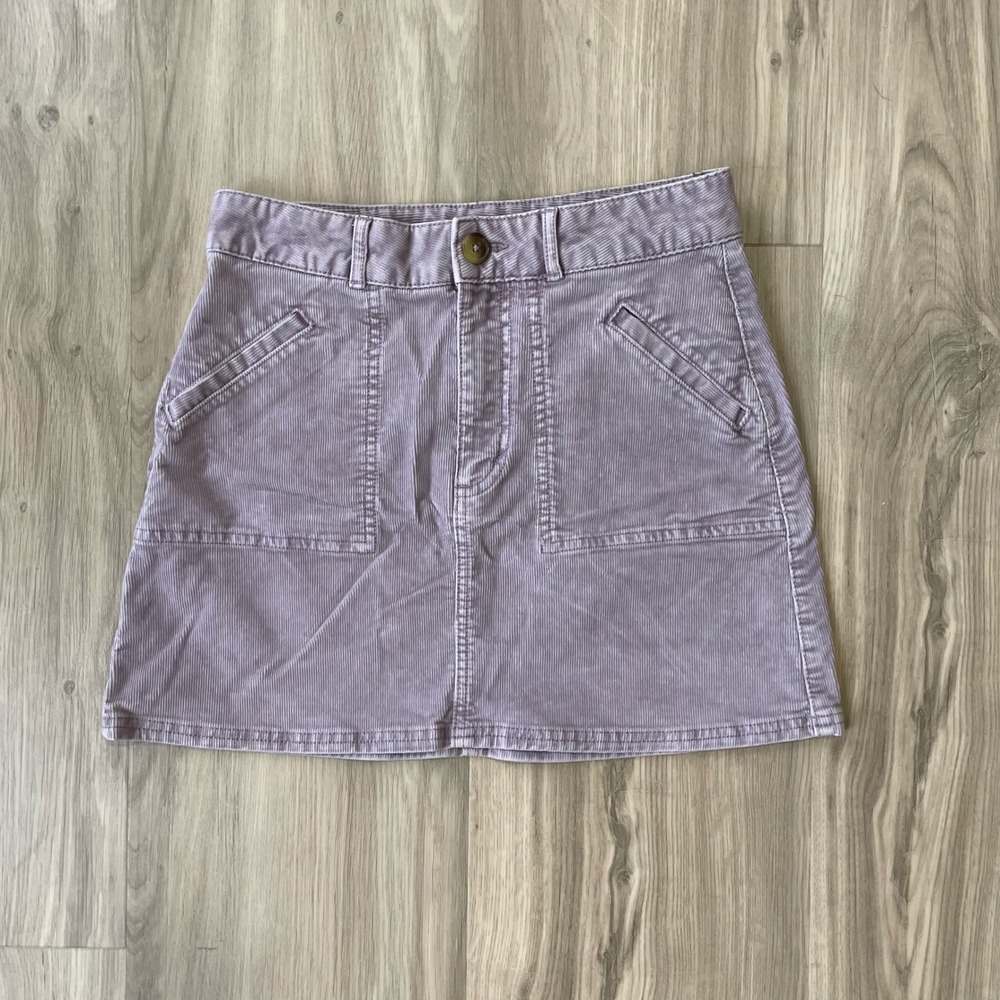 American Eagle Lavender Purple Corduroy Mini Skirt